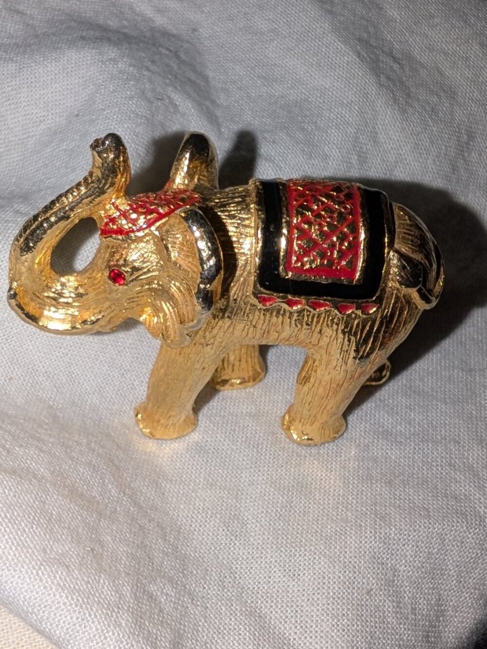 Vintage Solid Brass Elephant Figure Decoration